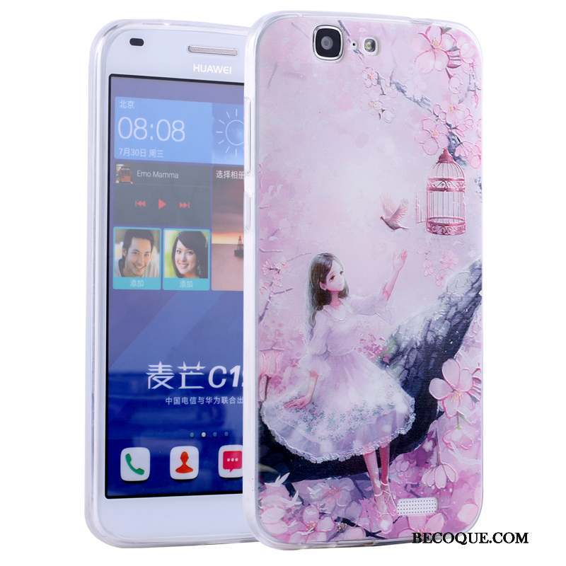 Huawei Ascend G7 Dessin Animé Coque De Téléphone Silicone Incassable Tout Compris Fluide Doux