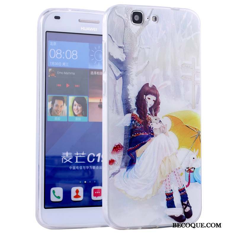 Huawei Ascend G7 Dessin Animé Coque De Téléphone Silicone Incassable Tout Compris Fluide Doux