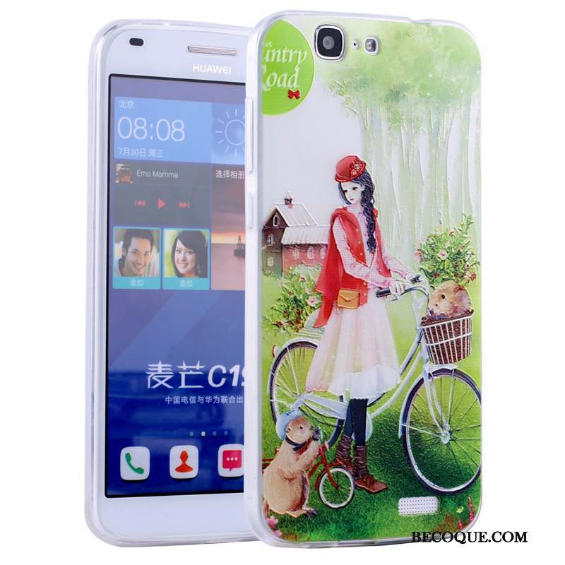 Huawei Ascend G7 Dessin Animé Coque De Téléphone Silicone Incassable Tout Compris Fluide Doux