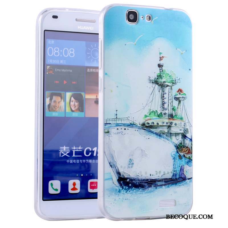 Huawei Ascend G7 Dessin Animé Coque De Téléphone Silicone Incassable Tout Compris Fluide Doux