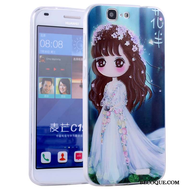 Huawei Ascend G7 Dessin Animé Coque De Téléphone Silicone Incassable Tout Compris Fluide Doux