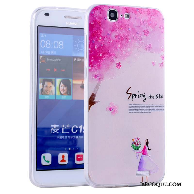 Huawei Ascend G7 Dessin Animé Coque De Téléphone Silicone Incassable Tout Compris Fluide Doux