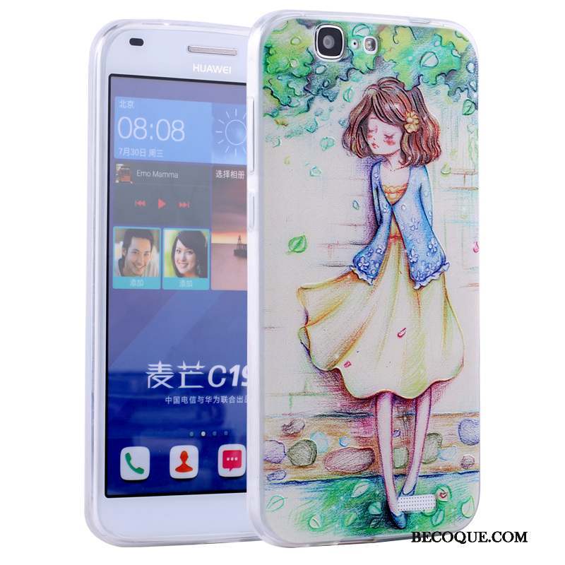 Huawei Ascend G7 Dessin Animé Coque De Téléphone Silicone Incassable Tout Compris Fluide Doux