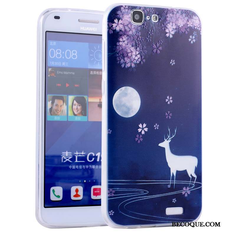 Huawei Ascend G7 Dessin Animé Coque De Téléphone Silicone Incassable Tout Compris Fluide Doux