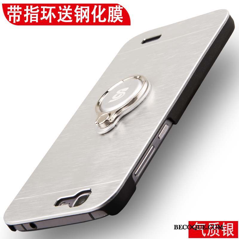 Huawei Ascend G7 Délavé En Daim Tendance Coque De Téléphone Rose Métal Protection