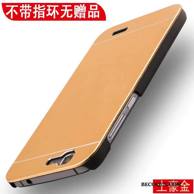 Huawei Ascend G7 Délavé En Daim Tendance Coque De Téléphone Rose Métal Protection