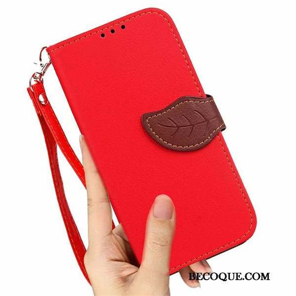 Huawei Ascend G7 Housse Portefeuille Coque Étui En Cuir Rouge Protection