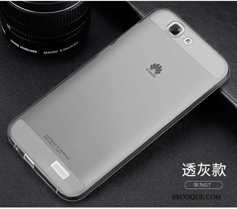 Huawei Ascend G7 Légères Protection Transparent Bleu Clair Coque De Téléphone Étui