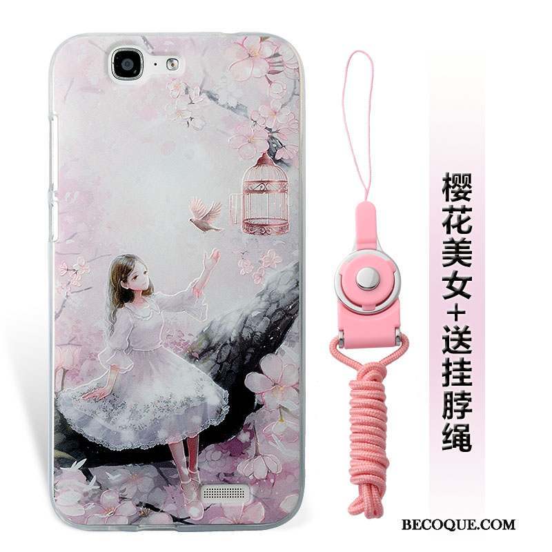 Huawei Ascend G7 Ornements Suspendus Étui Silicone Coque De Téléphone Incassable