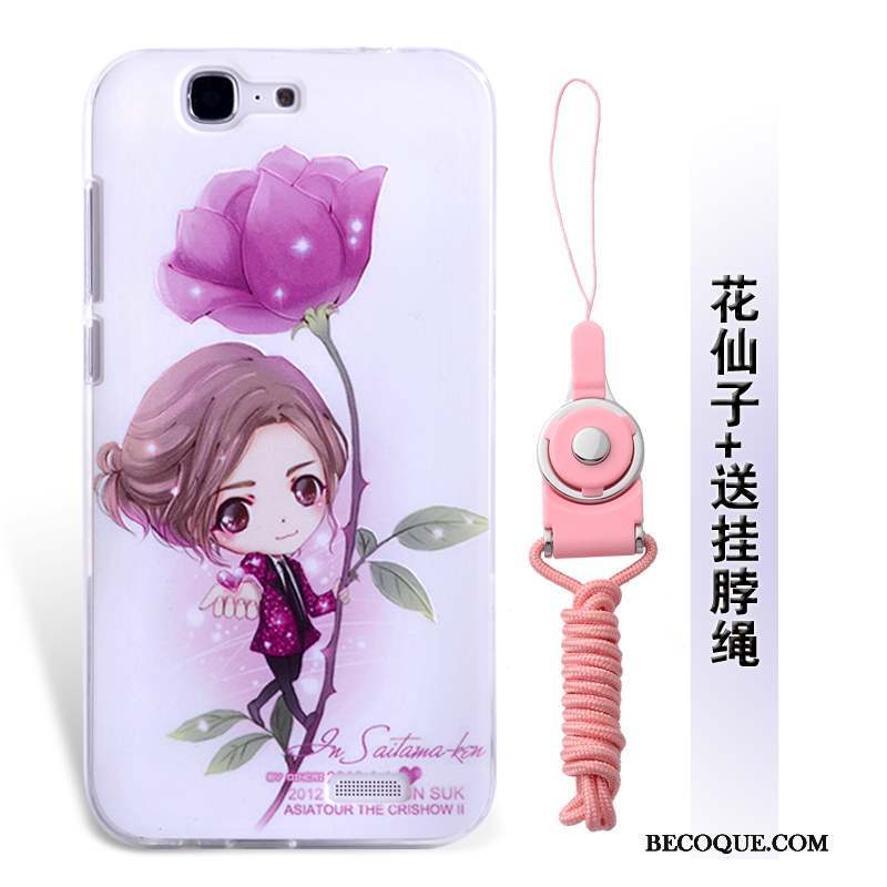 Huawei Ascend G7 Ornements Suspendus Étui Silicone Coque De Téléphone Incassable