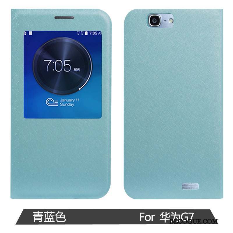 Huawei Ascend G7 Protection Coque De Téléphone Noir Étui En Cuir Téléphone Portable Très Mince