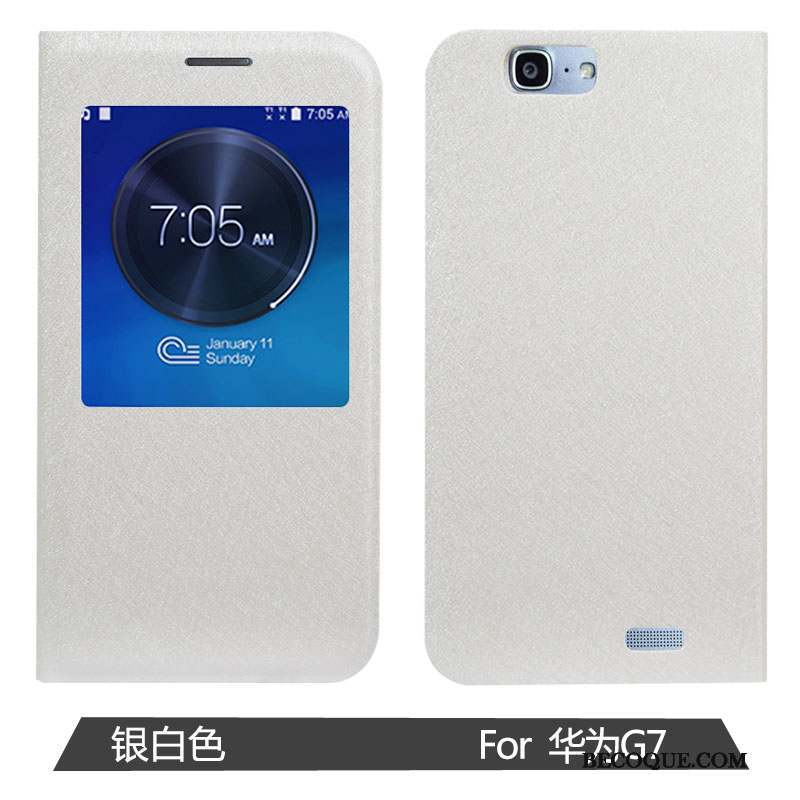 Huawei Ascend G7 Protection Coque De Téléphone Noir Étui En Cuir Téléphone Portable Très Mince