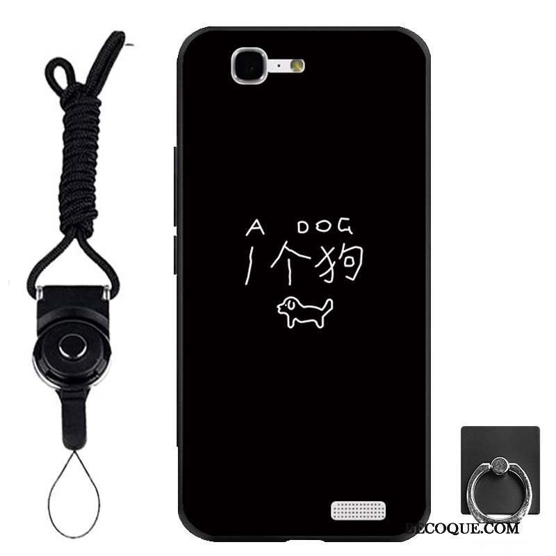 Huawei Ascend G7 Protection Noir Étui Ornements Suspendus Fluide Doux Coque De Téléphone