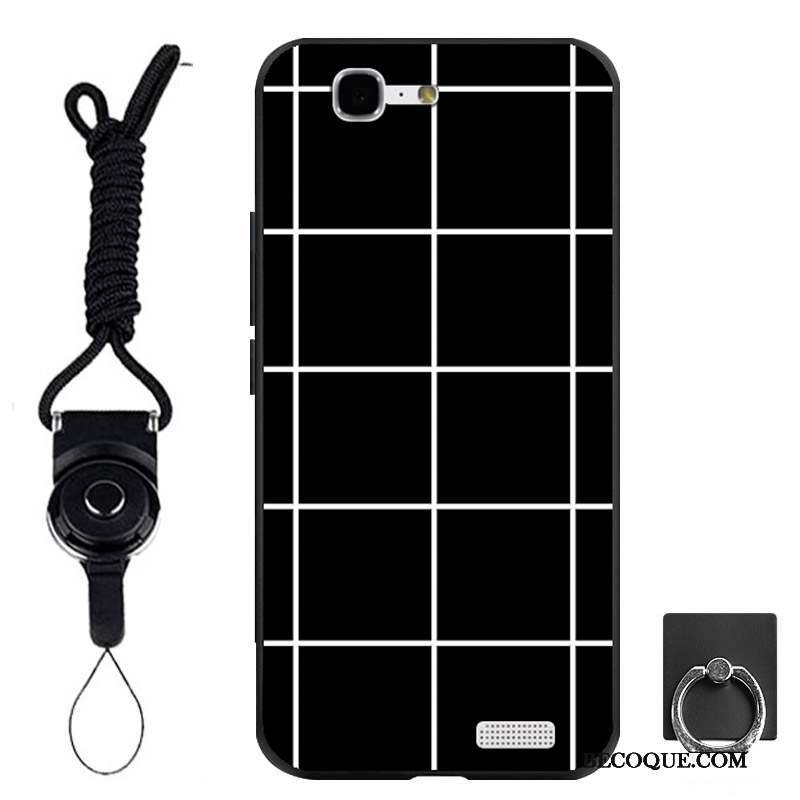 Huawei Ascend G7 Protection Noir Étui Ornements Suspendus Fluide Doux Coque De Téléphone