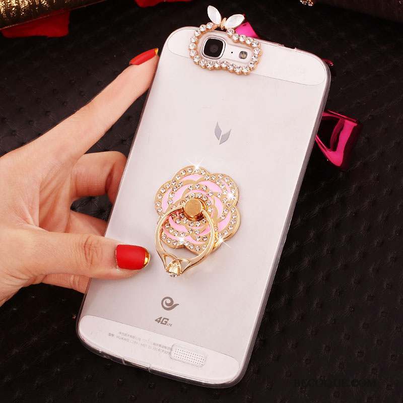 Huawei Ascend G7 Strass Coque De Téléphone Étui Silicone Protection Fluide Doux