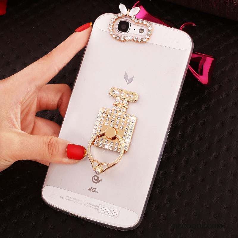 Huawei Ascend G7 Strass Coque De Téléphone Étui Silicone Protection Fluide Doux