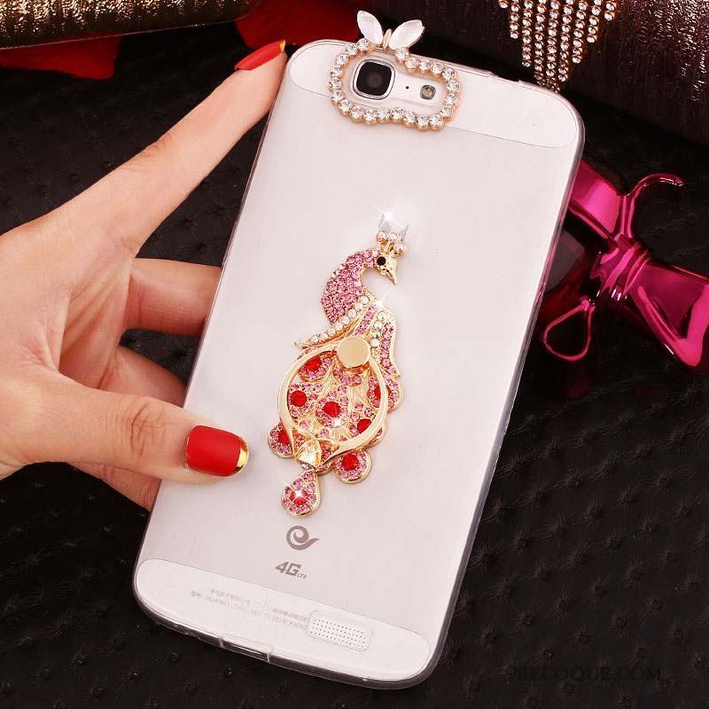 Huawei Ascend G7 Strass Coque De Téléphone Étui Silicone Protection Fluide Doux