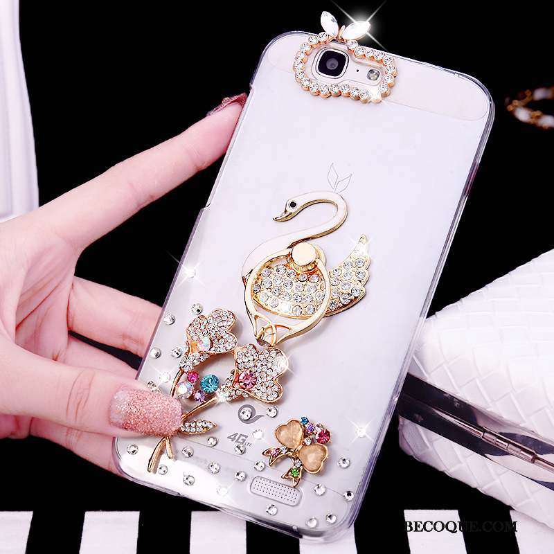 Huawei Ascend G7 Tendance Anneau Étui Rose Coque De Téléphone Strass