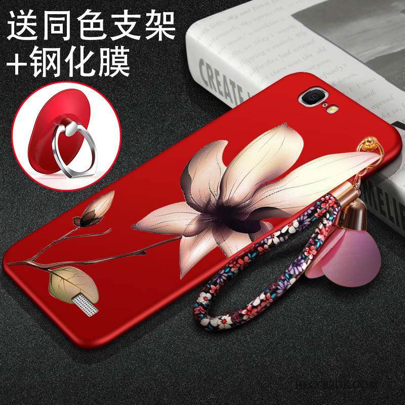 Huawei Ascend G7 Téléphone Portable Coque De Téléphone Silicone Étui Rouge Fluide Doux