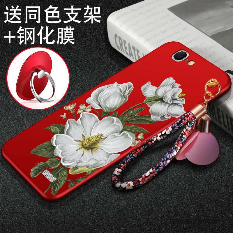 Huawei Ascend G7 Téléphone Portable Coque De Téléphone Silicone Étui Rouge Fluide Doux