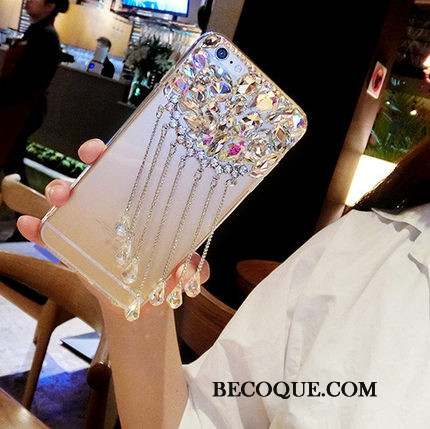 Huawei Ascend Mate 7 Coque Argent Strass Tendance Fluide Doux Tout Compris À Franges