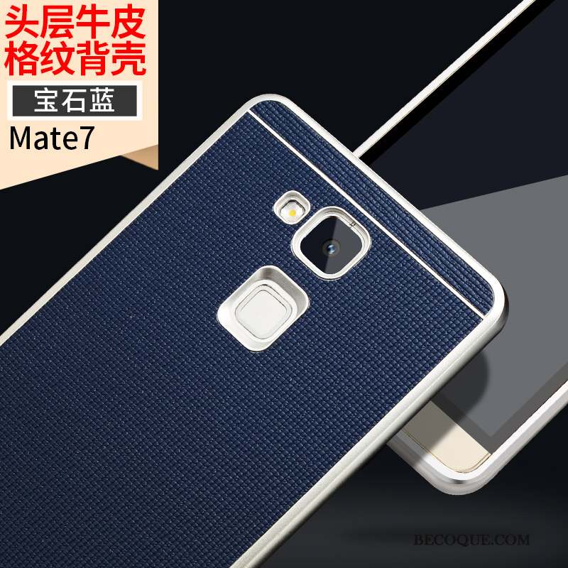Huawei Ascend Mate 7 Coque De Téléphone Border Protection Étui Marron