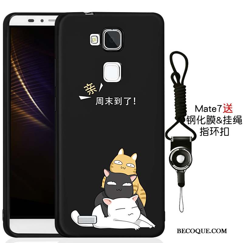 Huawei Ascend Mate 7 Coque De Téléphone Incassable Nouveau Tout Compris Fluide Doux Noir