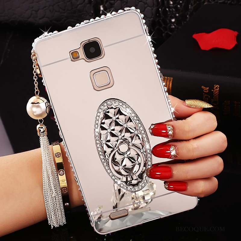 Huawei Ascend Mate 7 Coque De Téléphone Miroir Tendance Protection Étui Strass