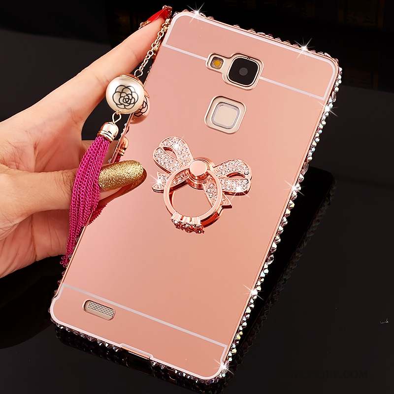 Huawei Ascend Mate 7 Coque De Téléphone Miroir Tendance Protection Étui Strass