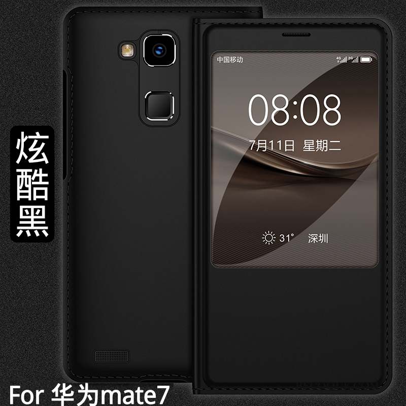 Huawei Ascend Mate 7 Coque Tout Compris Étui Or Étui En Cuir Protection Housse
