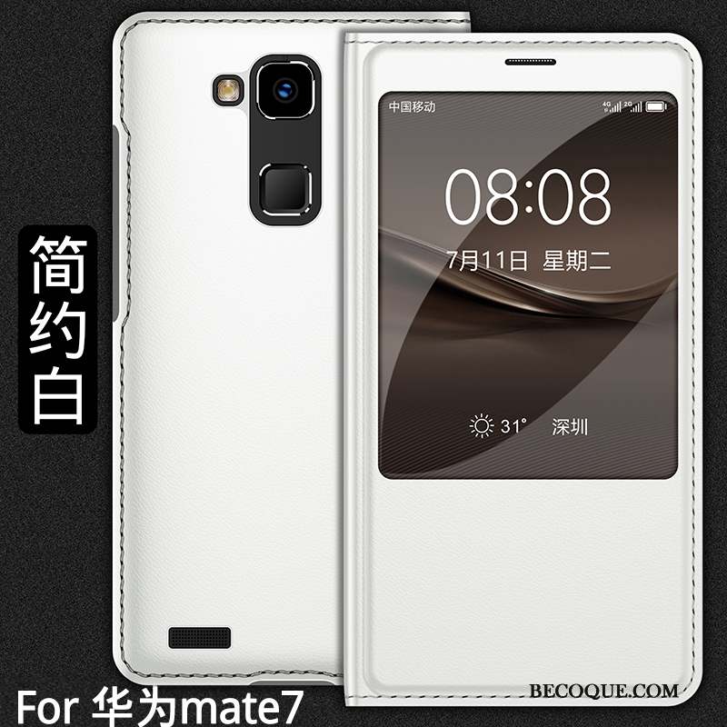 Huawei Ascend Mate 7 Coque Tout Compris Étui Or Étui En Cuir Protection Housse