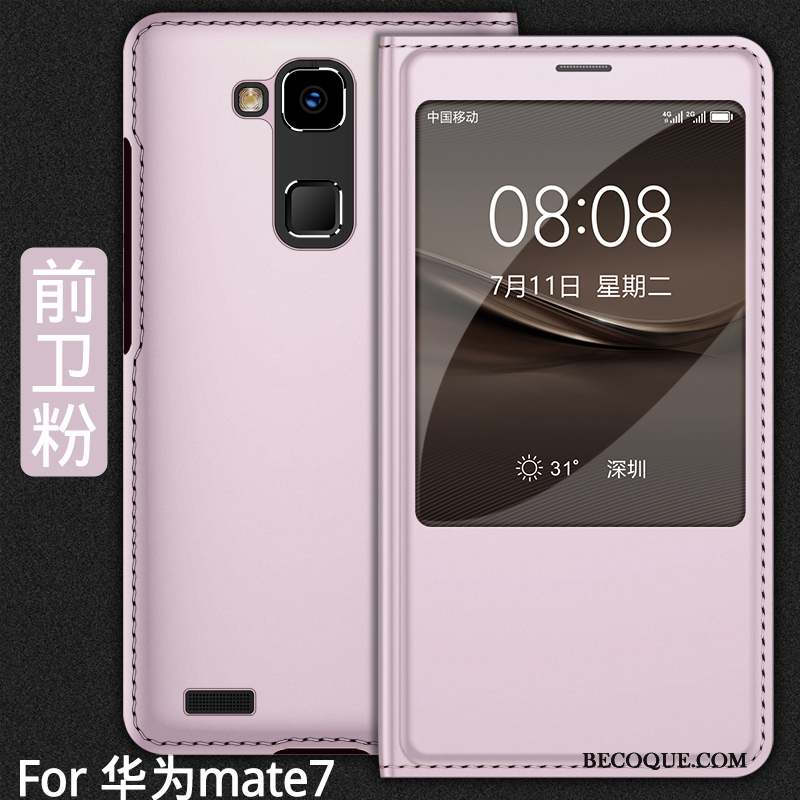 Huawei Ascend Mate 7 Coque Tout Compris Étui Or Étui En Cuir Protection Housse