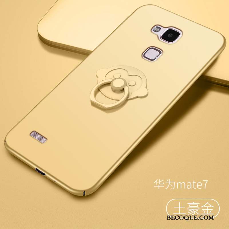 Huawei Ascend Mate 7 Coque Étui Délavé En Daim Incassable Tendance Protection Difficile