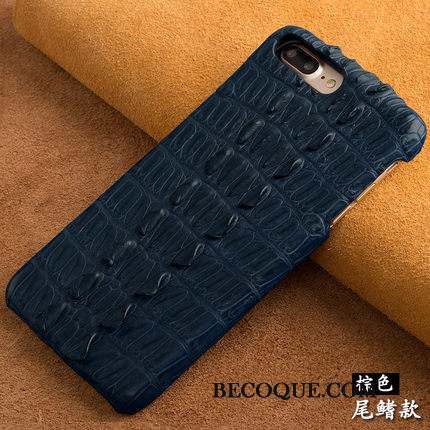 Huawei Ascend Mate 7 Couvercle Arrière Personnalisé Bleu Crocodile Coque Cuir Véritable