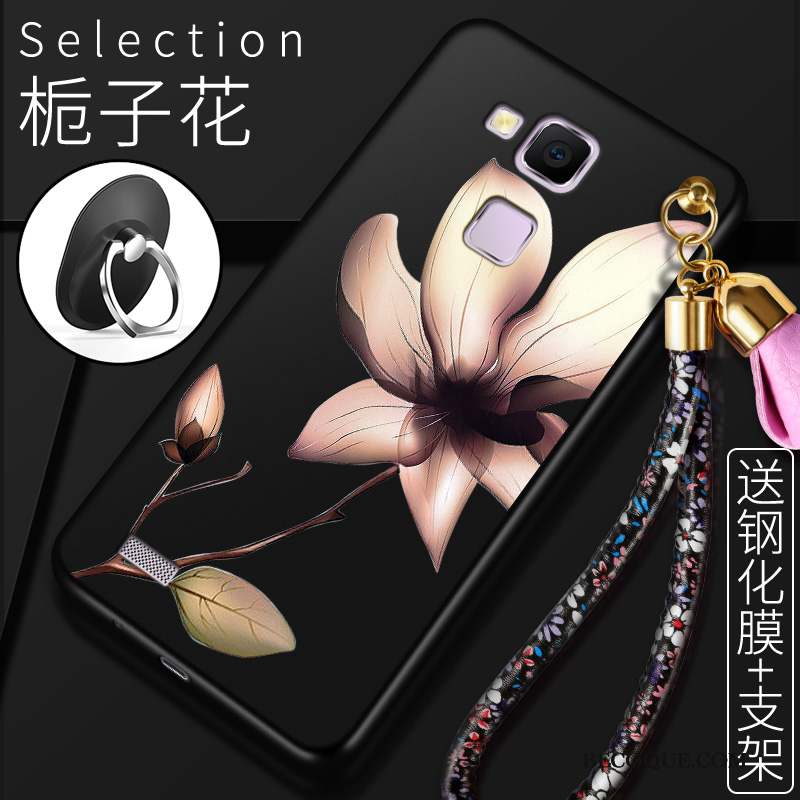 Huawei Ascend Mate 7 Fluide Doux Coque Silicone Étui Noir Protection