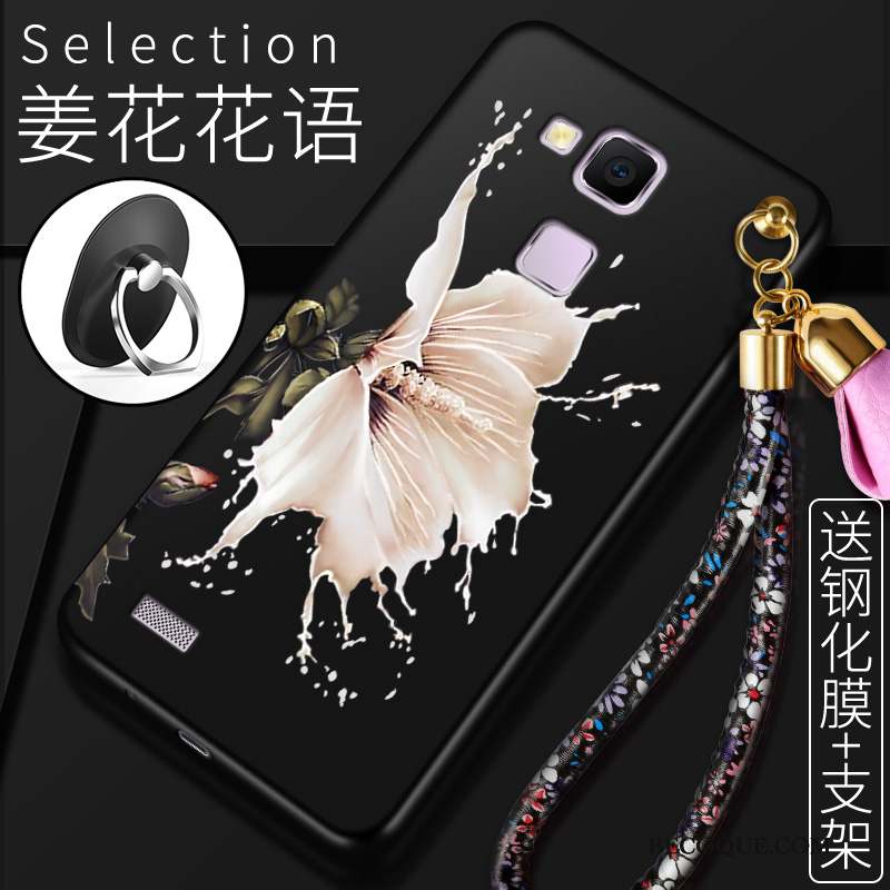 Huawei Ascend Mate 7 Fluide Doux Coque Silicone Étui Noir Protection