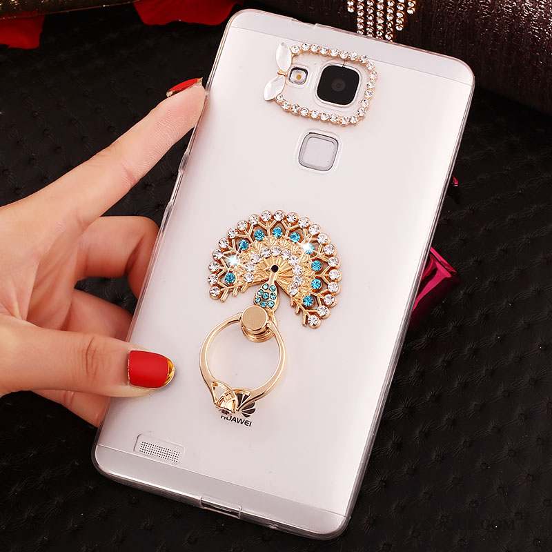 Huawei Ascend Mate 7 Fluide Doux Étui Coque Or Strass Téléphone Portable