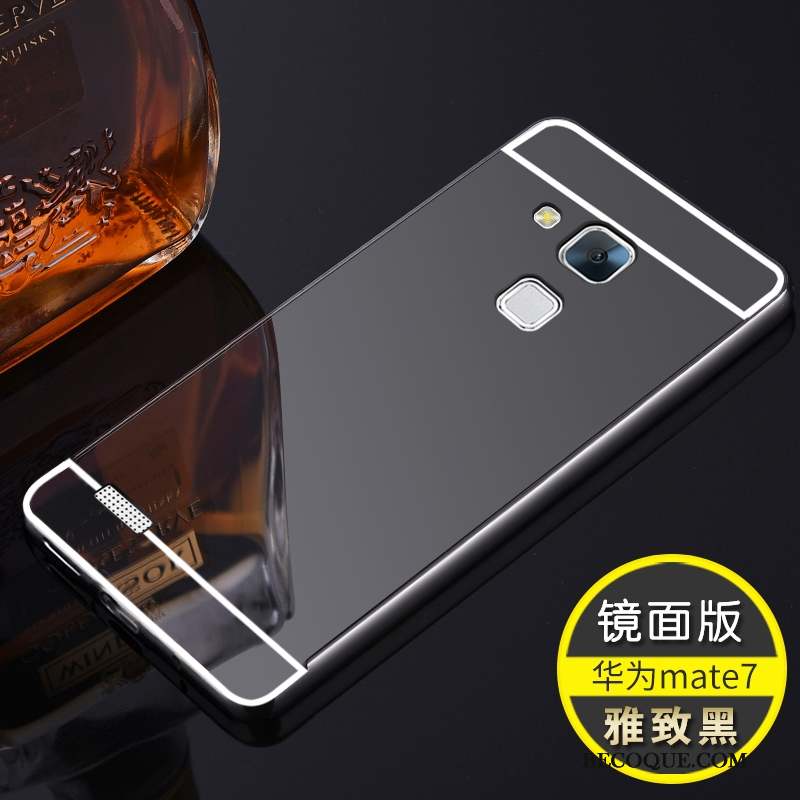 Huawei Ascend Mate 7 Incassable Border Étui Coque De Téléphone Charmant Argent