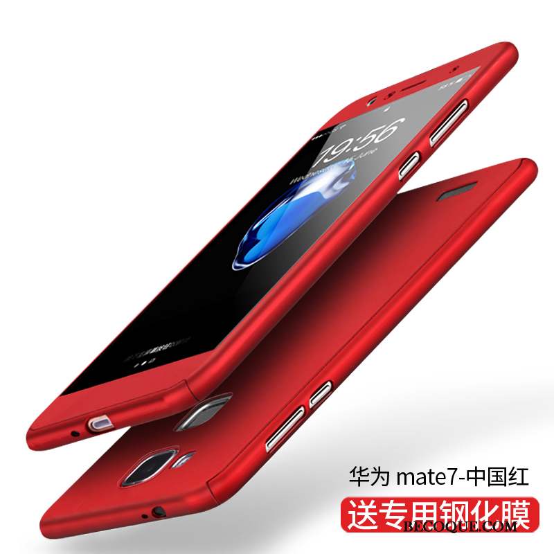 Huawei Ascend Mate 7 Incassable Téléphone Portable Protection Étui Délavé En Daim Coque De Téléphone