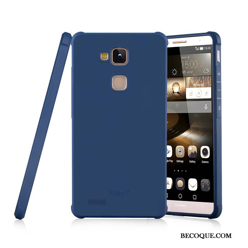 Huawei Ascend Mate 7 Protection Fluide Doux Coque De Téléphone Tout Compris Noir Silicone