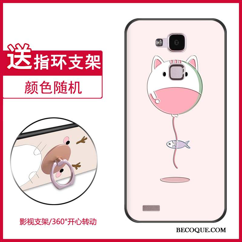 Huawei Ascend Mate 7 Tout Compris Coque De Téléphone Silicone Fluide Doux Dessin Animé Rose