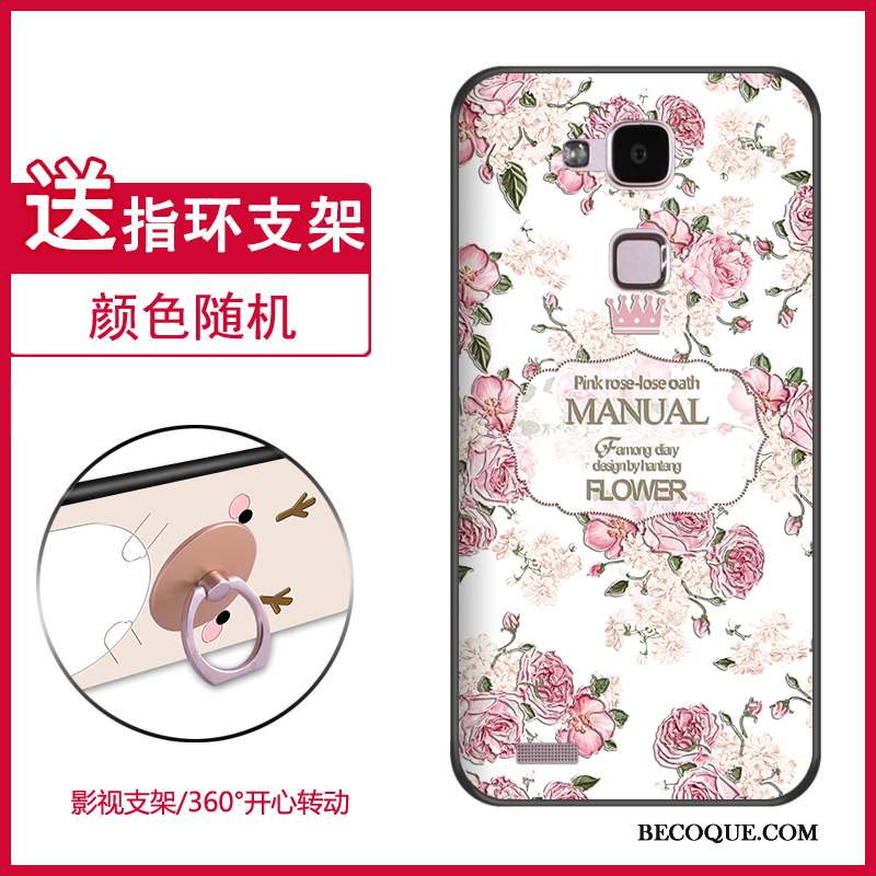 Huawei Ascend Mate 7 Tout Compris Coque De Téléphone Silicone Fluide Doux Dessin Animé Rose