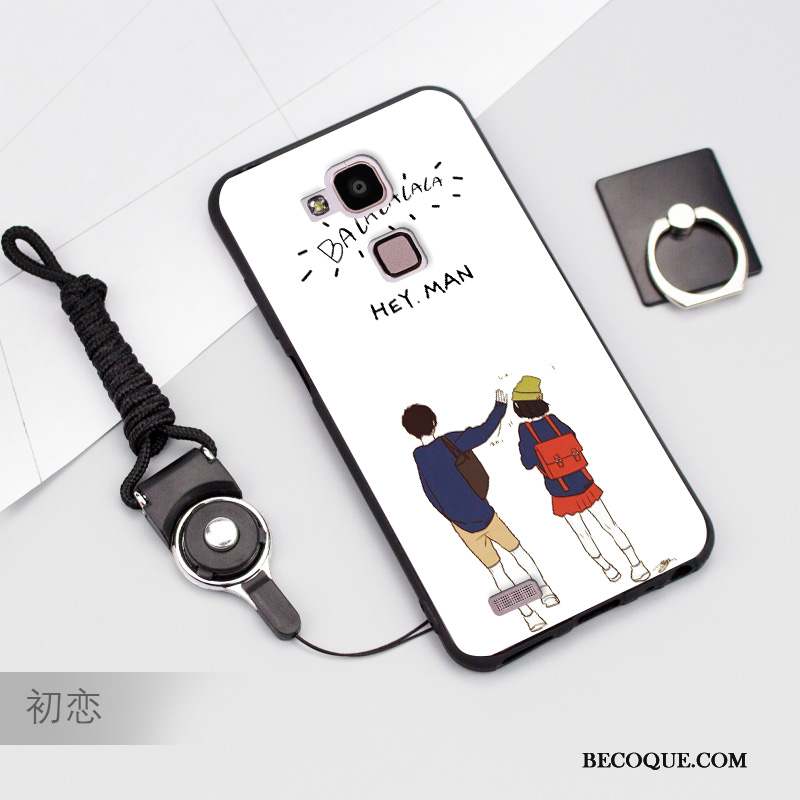 Huawei Ascend Mate 7 Téléphone Portable Incassable Ornements Suspendus Coque Noir Tout Compris