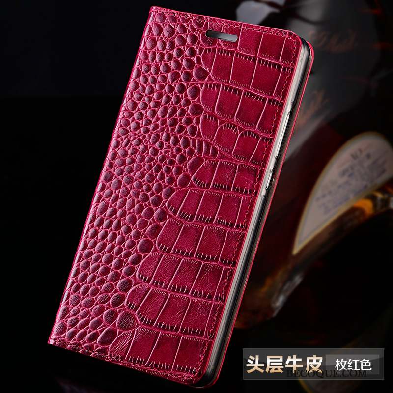 Huawei Ascend Mate 7 Étui Marron Clamshell Coque De Téléphone Étui En Cuir Silicone