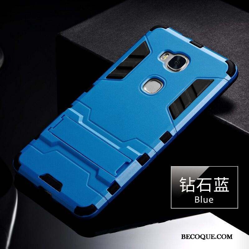 Huawei G7 Plus Bleu Marin Fluide Doux Tendance Coque De Téléphone Incassable Délavé En Daim