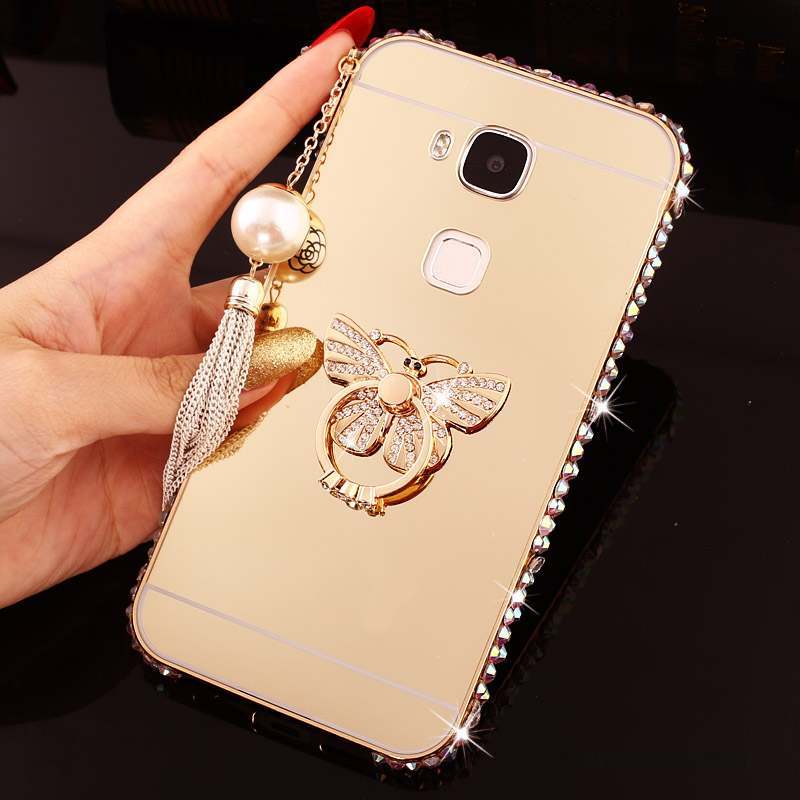 Huawei G7 Plus Border Métal Incassable Coque De Téléphone Étui Strass