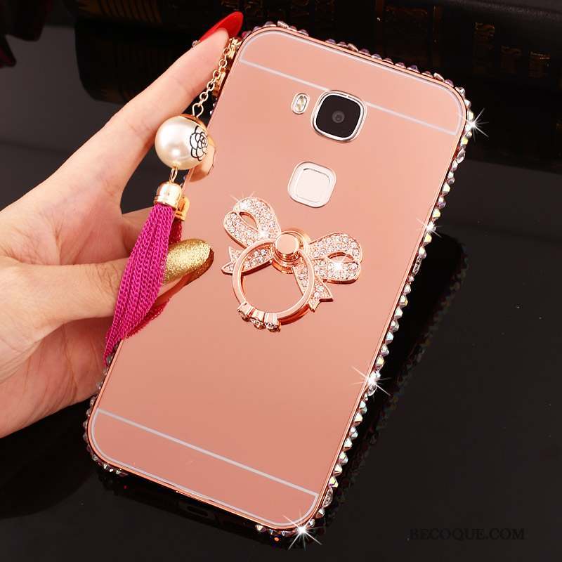 Huawei G7 Plus Border Métal Incassable Coque De Téléphone Étui Strass