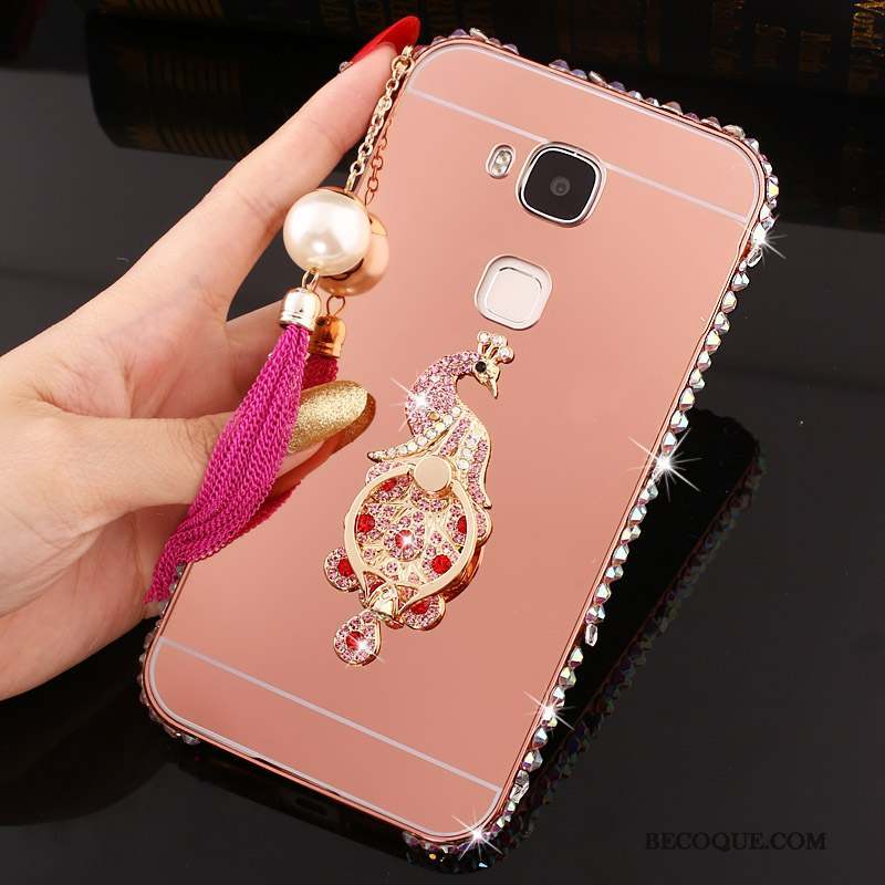 Huawei G7 Plus Border Métal Incassable Coque De Téléphone Étui Strass