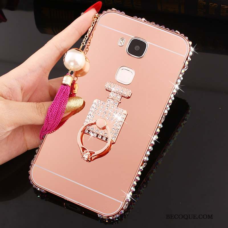 Huawei G7 Plus Border Métal Incassable Coque De Téléphone Étui Strass