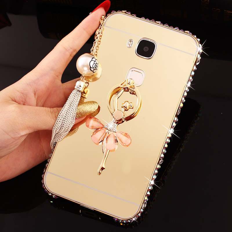 Huawei G7 Plus Border Métal Incassable Coque De Téléphone Étui Strass